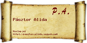 Pásztor Alida névjegykártya